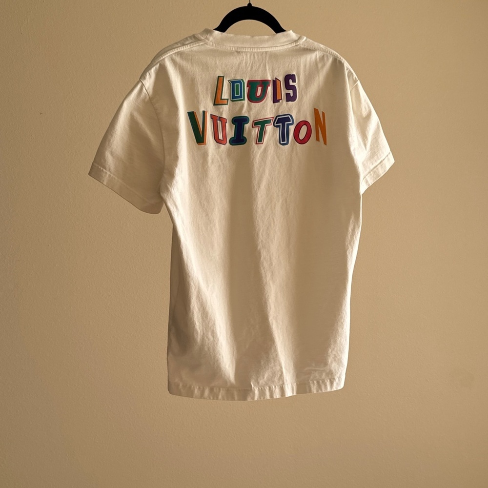 Louis Vuitton x NBA LV Virgil Abloh National Basketball Association White Tee - Picture 3 of 10